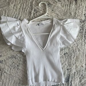 Zara white top